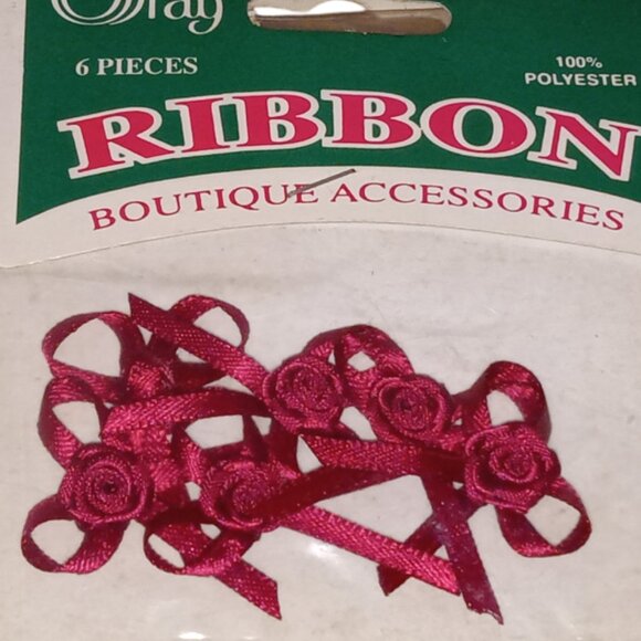 🎯 Vintage Offray Miniature Bows with Flowers for Crafting - Picture 4 of 8